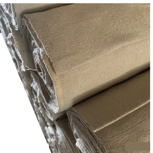 Customized Greige Fabric 100% Organic Cotton Woven Good Wholesale Duck Canvas Fabric for Bag Tent Tarpaulins Shoes Drop Sheet