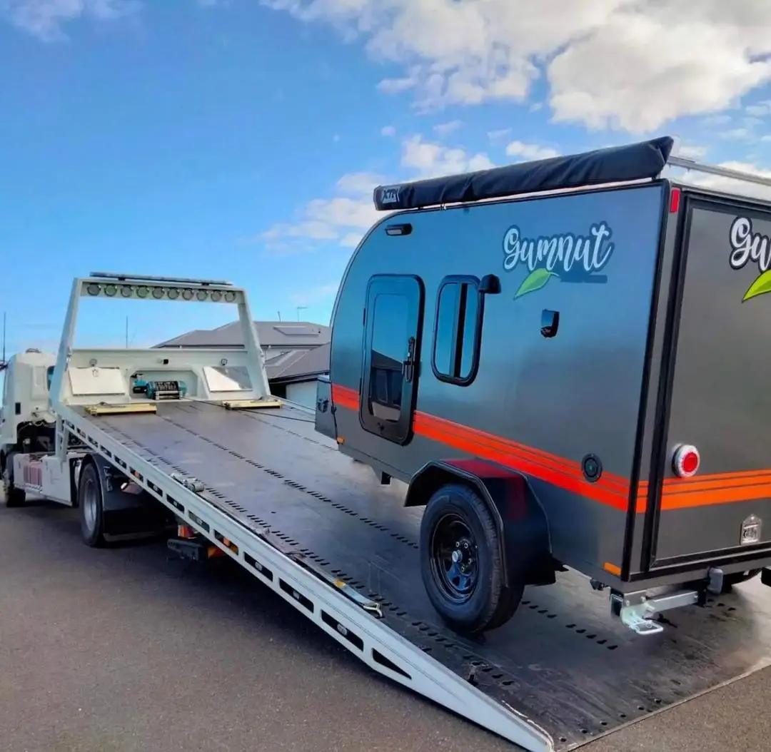 Camp Trailer Mini Teardrop Mini Caravan Travel Camper Camping Trailers With Shower for sale to Europe USA with fast delivery