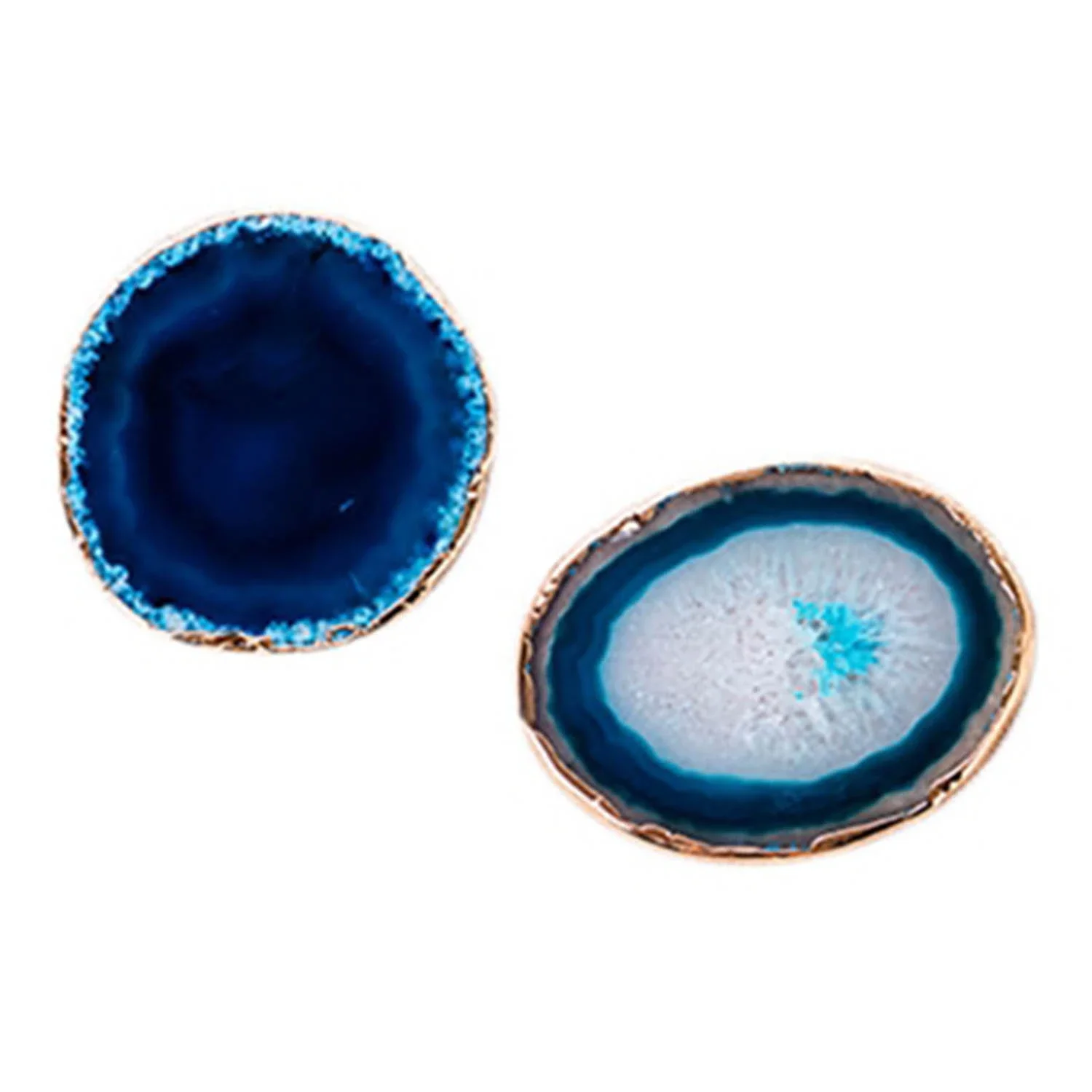 Coaster Blue Agate Coasters Wholesale Price Agate For Sell Mats Pad For Cup Holders Natural Stone Agate Coaster OEM