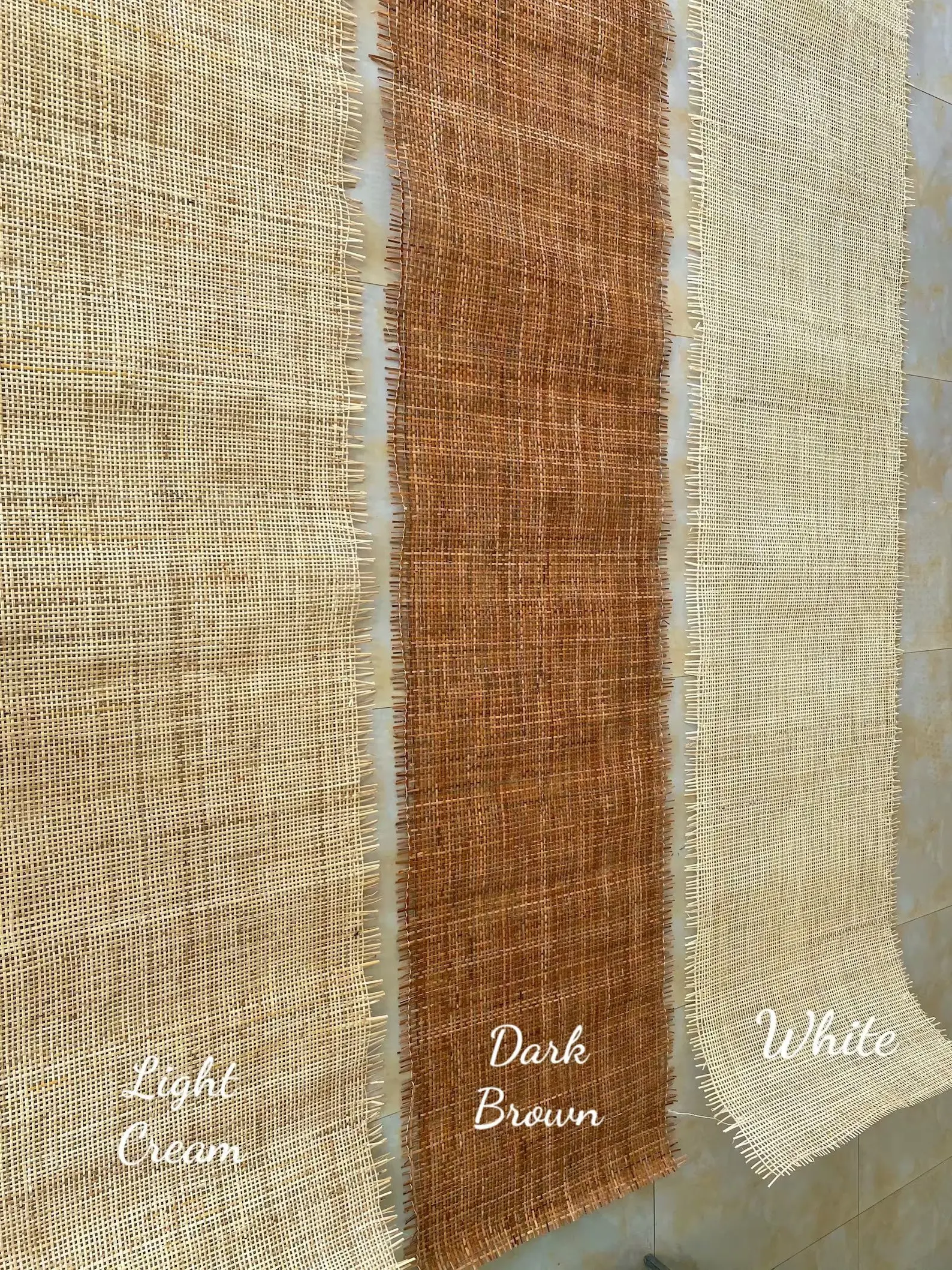 Width 18'/24'/36' Open Mesh Cane Webbing Roll 100% Vietnam rattan weaving / Natural Rattan Webbing Roll