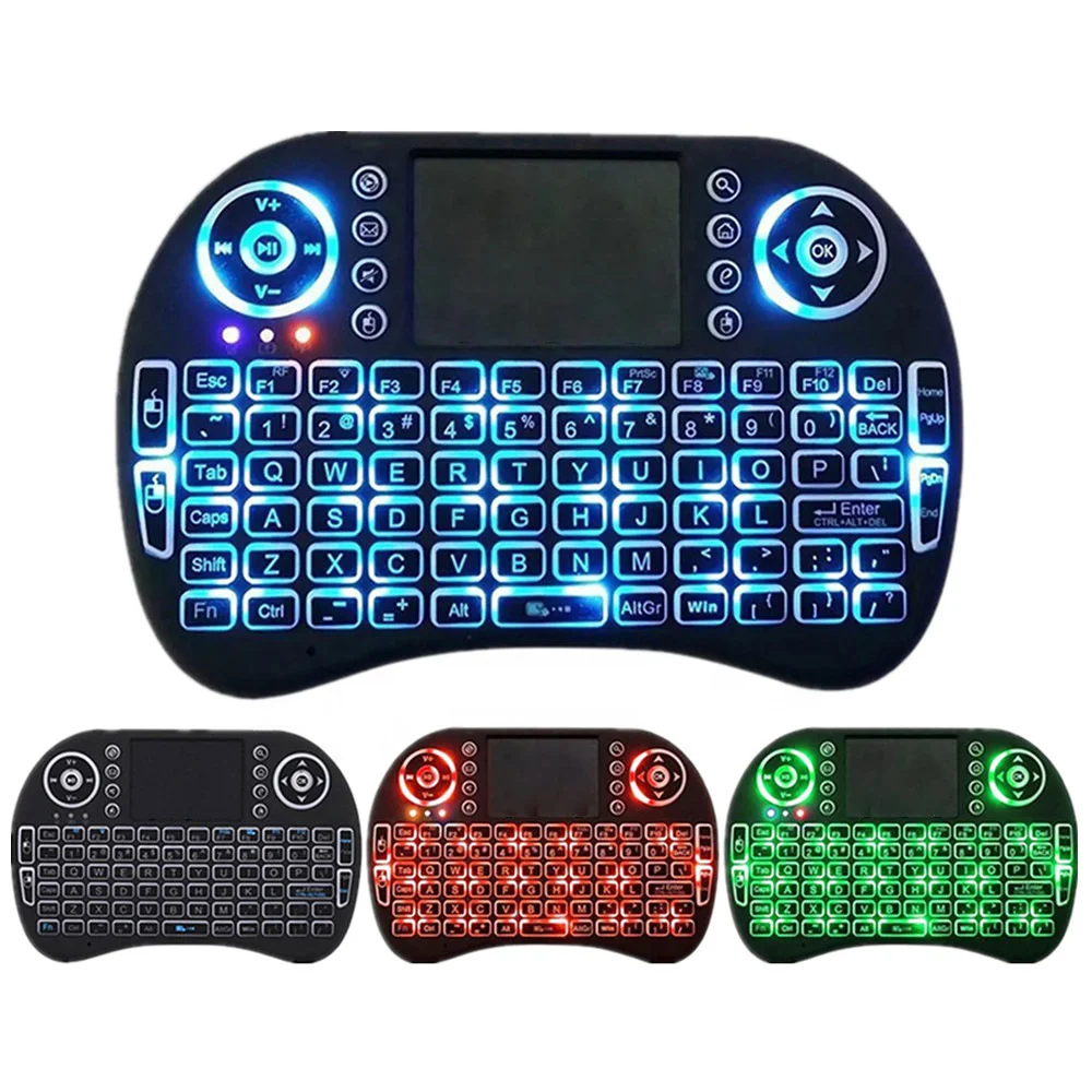 New Product for rgb backlit mechanical gaming keyboard and mouse with Touchpad Remote Control Android TV Box