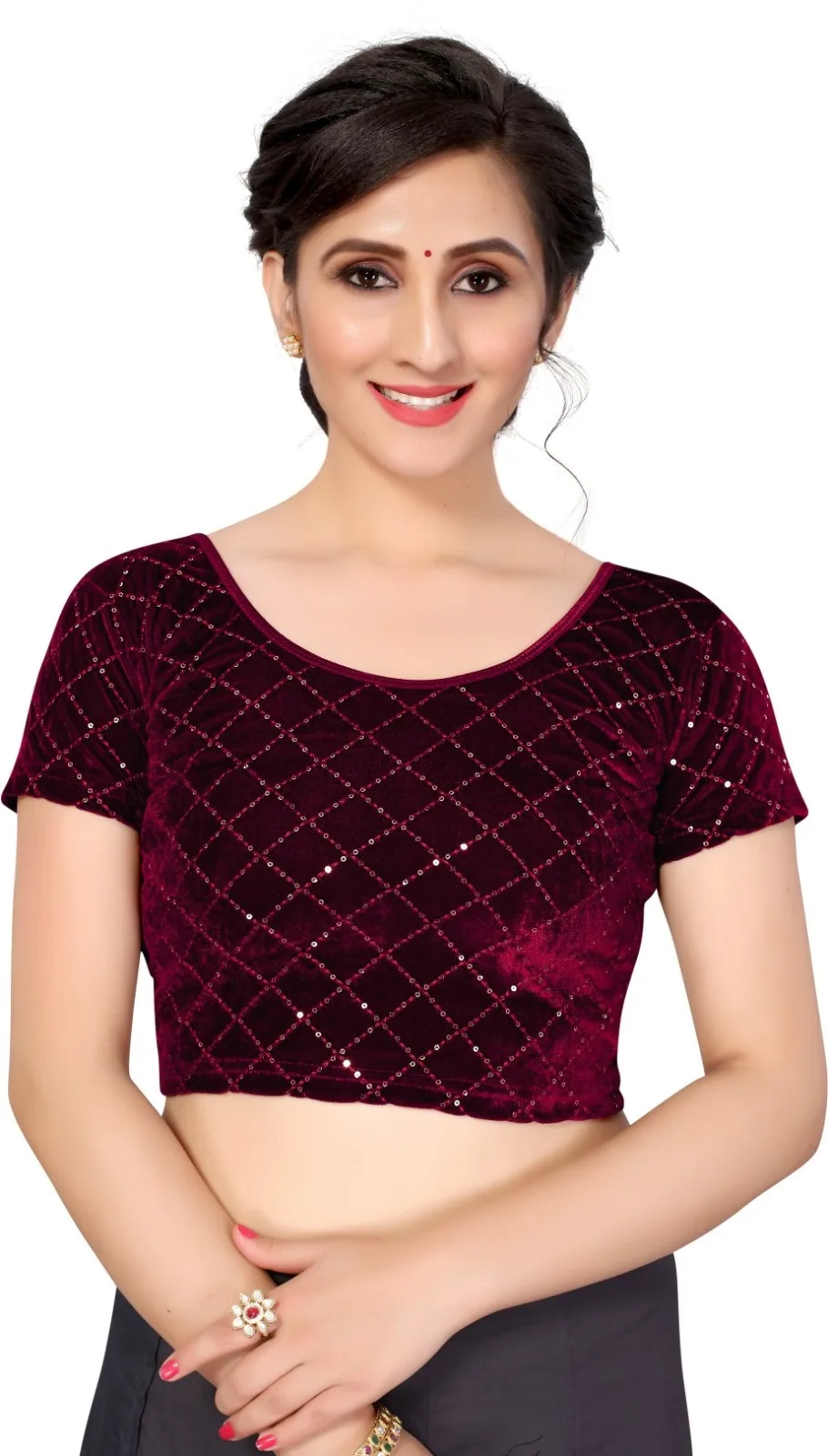 ready made blouse Western Design With Chikan Work saree blouse readymade women sexy readymade saree blouse wholesale