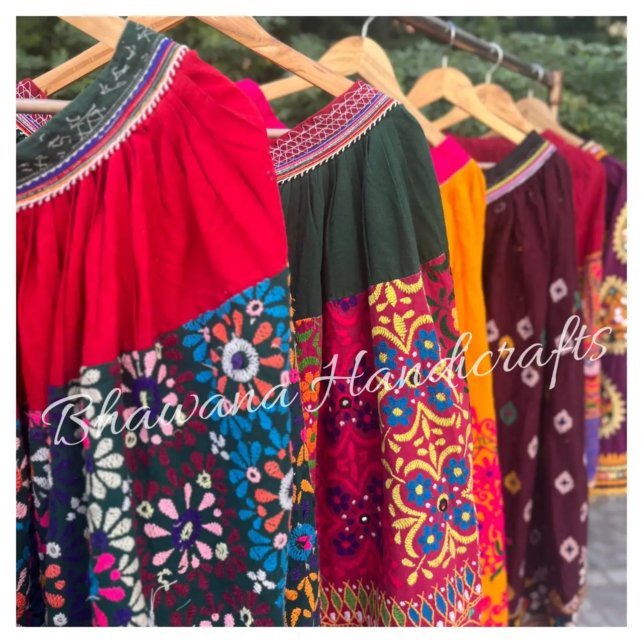 Banjara Hand embroidery vintage old skirt, Gypsy Boho style skirt, Long boho Gujrati skirt, Cotton ghagra unique skirt
