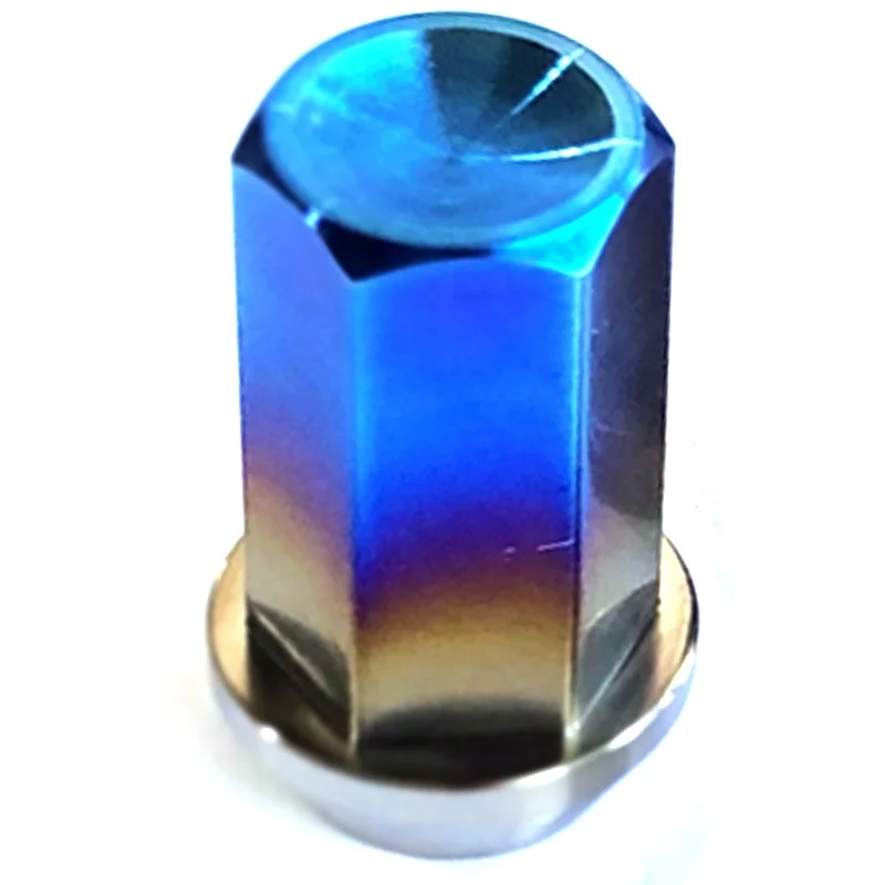 Factory high-strength Titanium Wheel Nut  M12 * 1.5MM M14  gr5 Titanium alloy wheel lug nut for Auto Parts