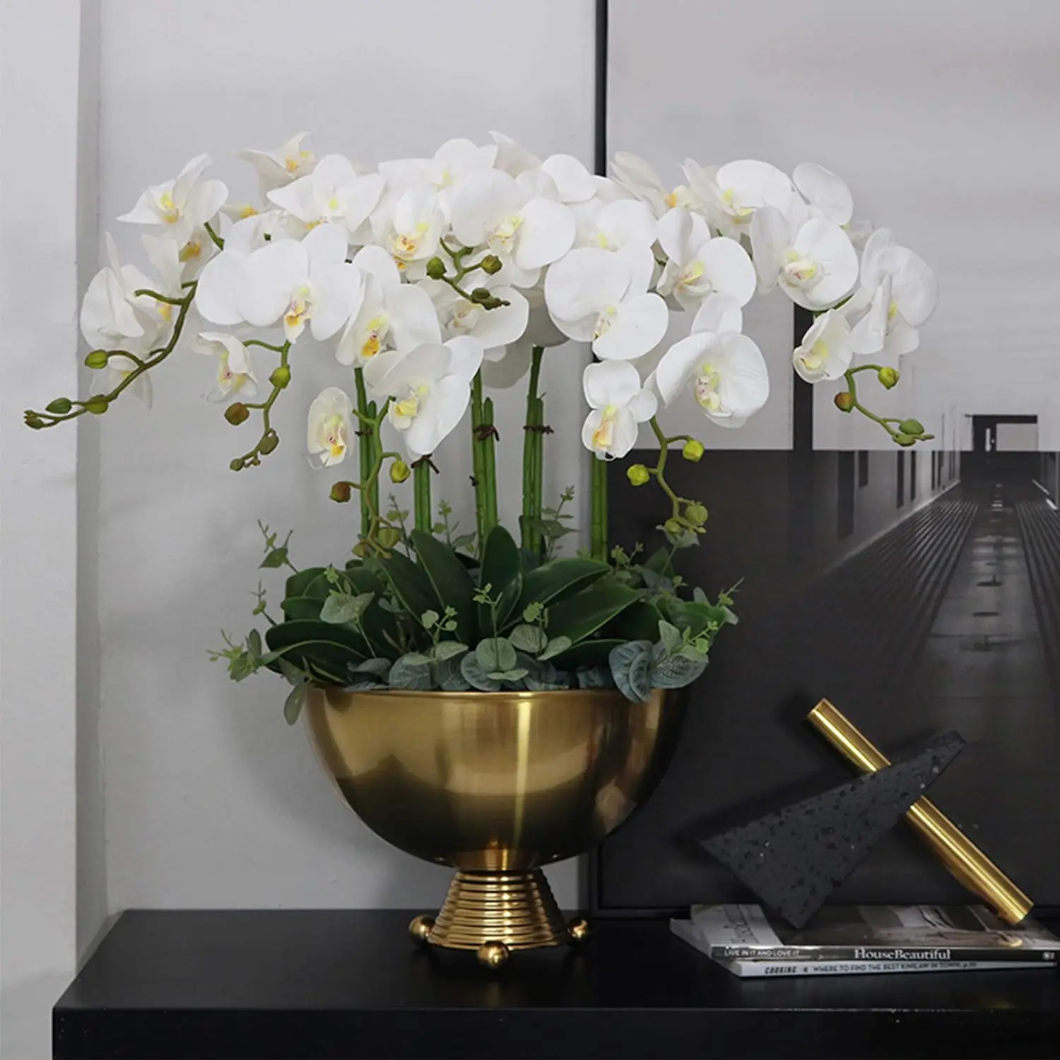 THAOF-157 High Quality Real Touch Orchids Stems Artificial Flowers Phalaenopsis Orchid Centerpiece Wedding Party