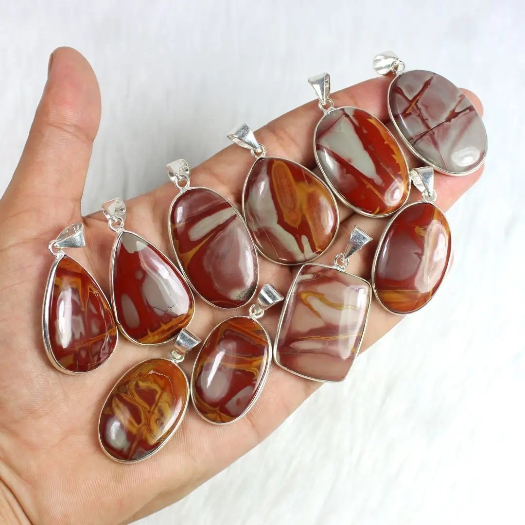 Noreen Jasper Gemstone Pendant Silver Plated Pendant Wholesale Noreena Jasper Necklace Pendant For Women Birthday Gift for Wife