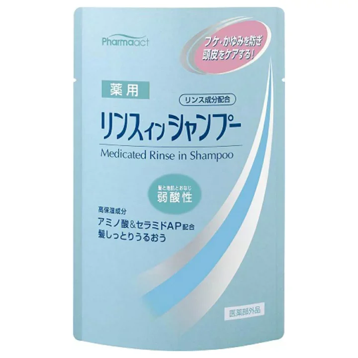 Pharmaact Weakly Acidic Medicated Rinse-in Shampoo for Refill
