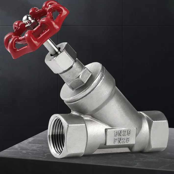 Sus304 Ss Stainless Steel Dn15 2 Way y Type Angle Seat Valve For Washing Machine