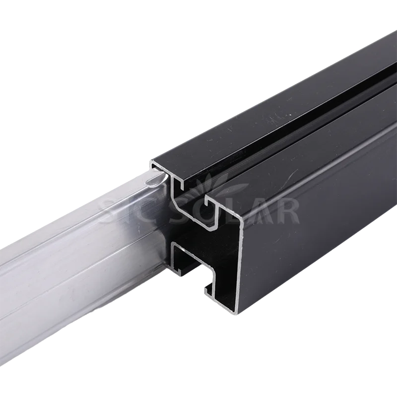 Aluminum Rail Solar Rack Rail Roof Tile Rail Si,ver