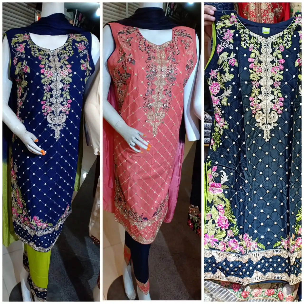 Modern Fashion Designer Indian Pakistani Lawn Linen Cotton Georgette 3 Piece Suits Available on Wholesale Price.
