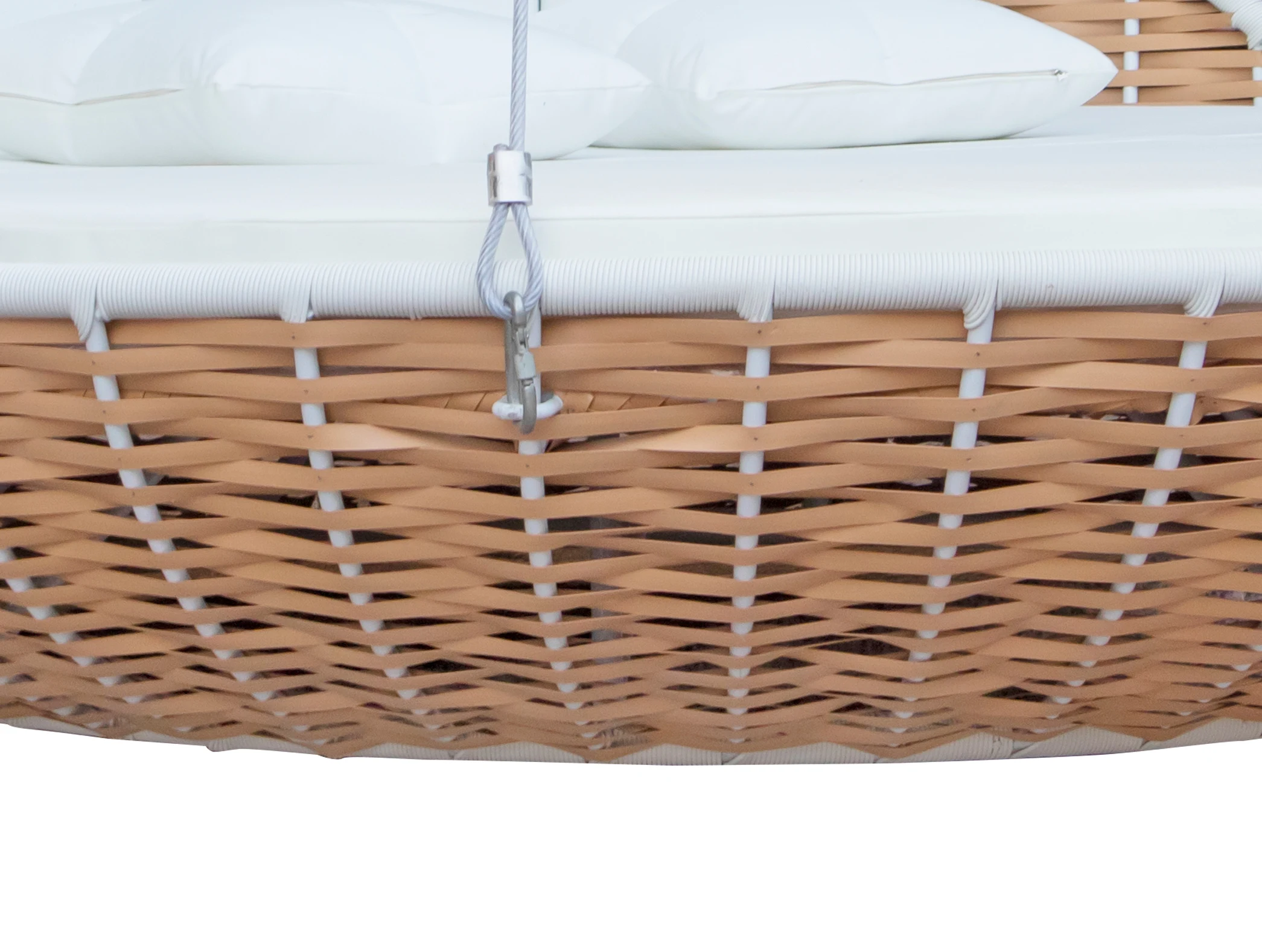 Good Quality Hanging Round Bed With rattan wicker Patio handwoven for Outdoor Bed Hanging Swing Garden