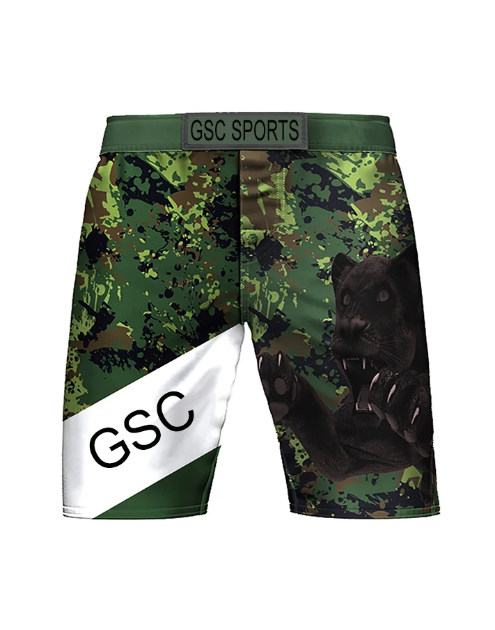 High Quality Cotton Camouflage Printed MMA Shorts Comfortable and Durable Kick Boxing Sashiko for Martial Arts