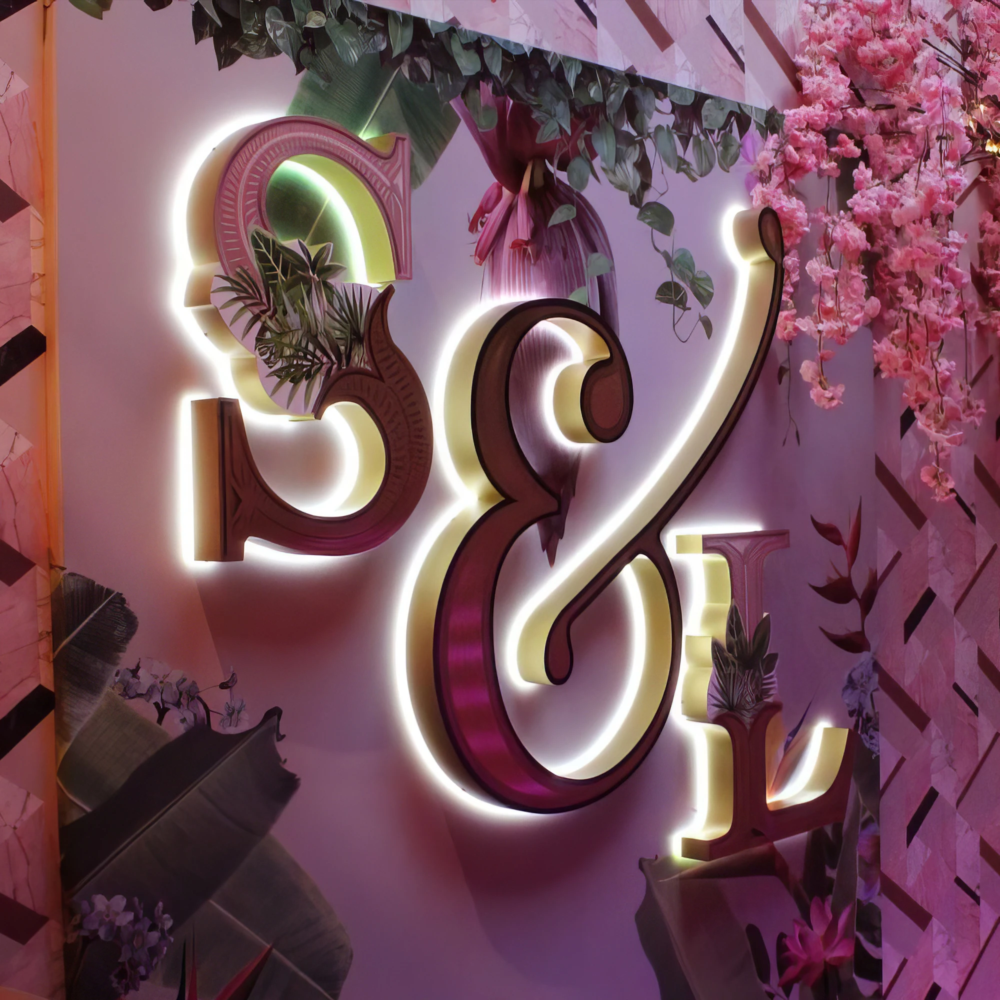 Metal Backlit Business Sign, 3D Reception Spa Decor, Custom Outdoor Sign, Electronic LED Beauty Salon Sign, Illuminated Logo