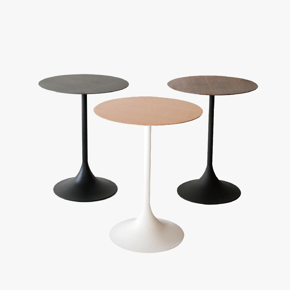 Stylish Round Wooden Table for Cafe Interior Decoration