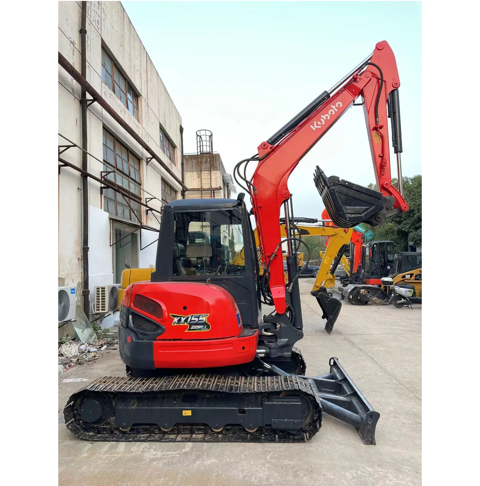 Подержанный японский 6 тонн KUBOTA KX163 Японский небольшой экскаватор мини-экскаватор гусеничный на складе для продажи