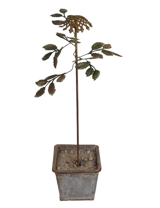 GARDEN METAL FLOWER STICK PLANT SUPPORTS OUTDOOR LAWN ORNAMENT DECORATIONS METAL FLOWER SHAPE ART STICKS