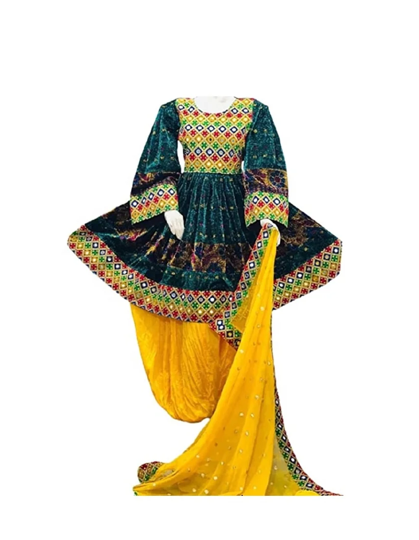 Afghan Kochi Handmade Dress/Clothes Full Embroidery Handwork Afghani Traditional Party Dress Afghan Pashtun Culture Dress Afghan