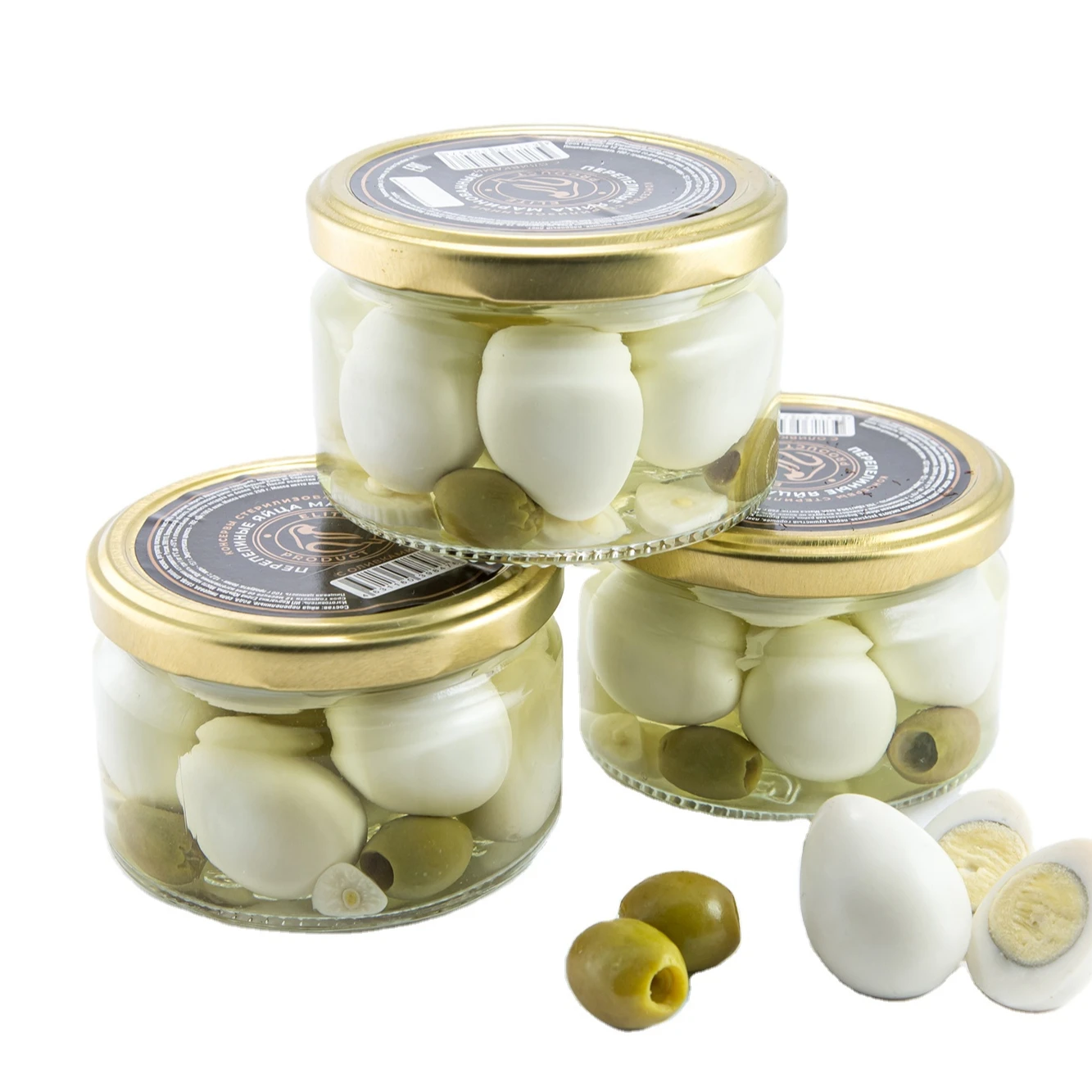 Новый продукт, «натуральные перепеловые яйца с оливками»