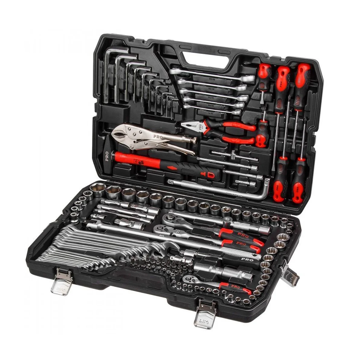 142pcs Ratchet Socket Wrench Pliers Kits Auto Repair Tool Set for Home Hardware Kit Tool Boxes Plastic Case Package