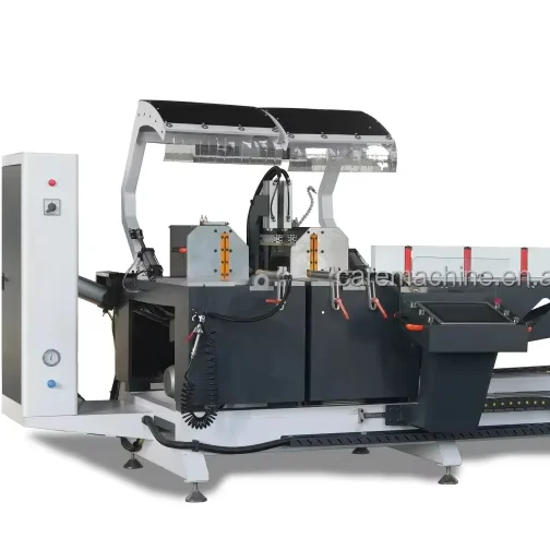 Высокоточная режущая пила с двойной головкой ультра широкий диапазон резки 45 и 90 градусов для изготовления дверей из алюминия