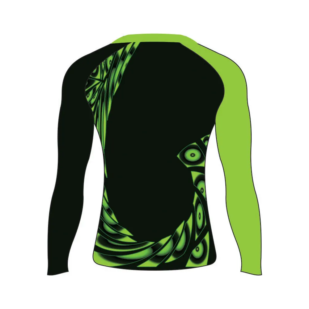 Factory Custom OEM Design Mens Compression Mma Rash Guards Custom Sublimated Printed Rash Guard