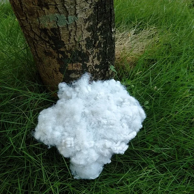 High quality Polyester staple fiber 15D Denier Solid white Vikohasan Manufacturer synthetic fiber and GRS recycled polyester fib