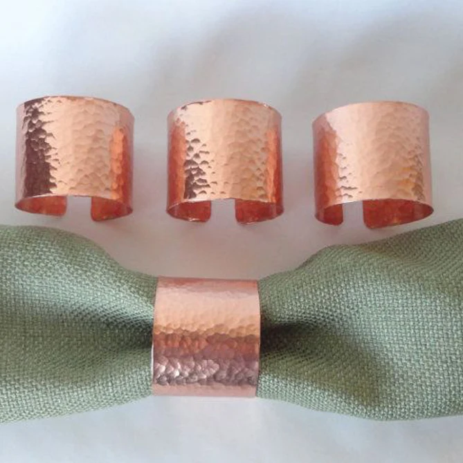 copper napkin rings Classic Design Metal Finished Napkin Rings Table Decoration Use For Birthday Gifts