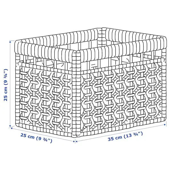 Tienphong Wholesale Taeting Handwoven Water Hyacinth Square Storage Basket Perfect for Blankets or Towels, Books and Magazines
