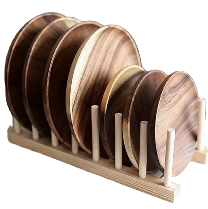 Set of wood plates wooden platter table ware Eco-Friendly Handmade New Dishes Design natural look handicraft best selling etsy
