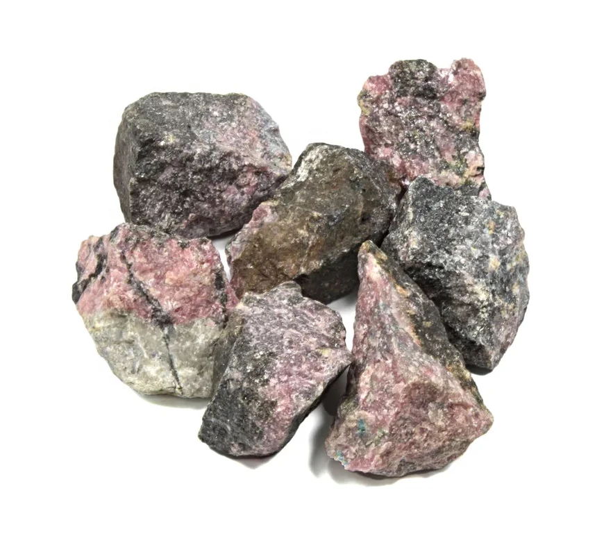 rough stone Rhodonite Raw rough for natural reiki healing crystal Un polished raw gemstones crystal natural wholesaler
