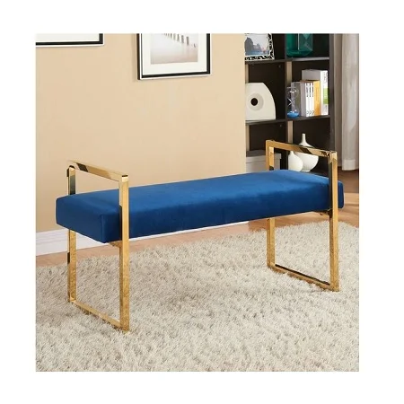 Fabulous Design Indoor Bench Superior Quality Gold Color Metal Dining Room Bench At Affordable Price