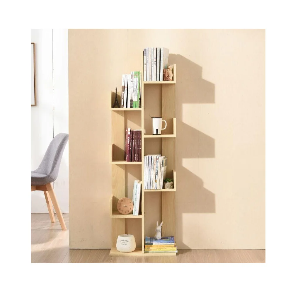 New Design Customized Color Multi-functional Living Room Furniture MDF Wooden 6-Tier Book Shelf  Display Bookcases