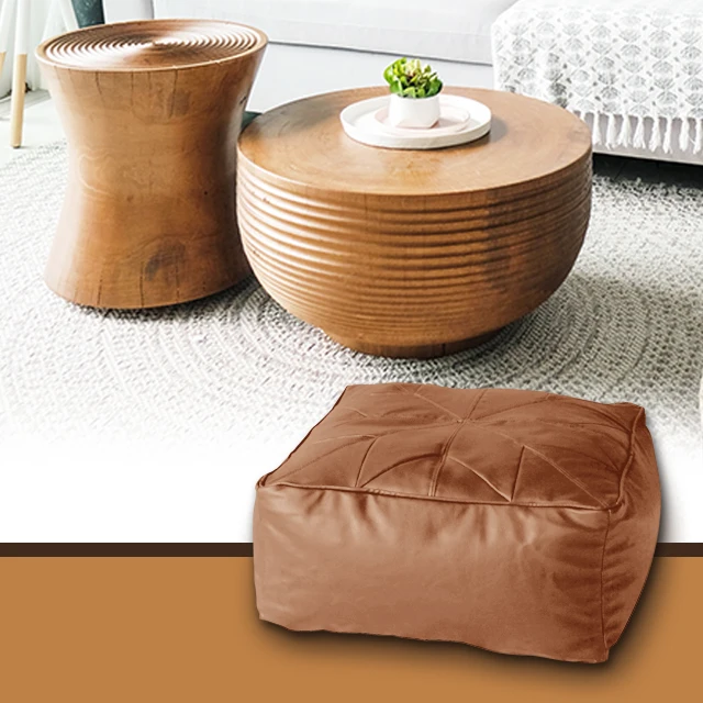 Flame retardantDurable Star Moroccan Puff Footstool floor cushion slab Bean Bag cover