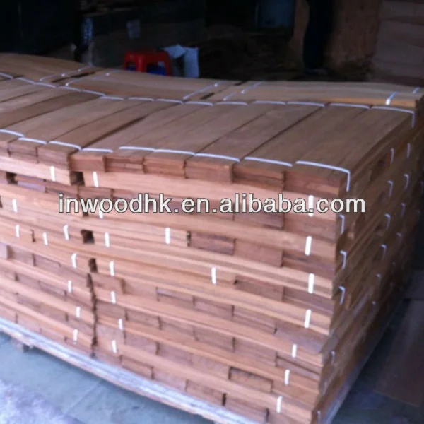 Natural Burma Teak Floor Veneer for Interior Decoration