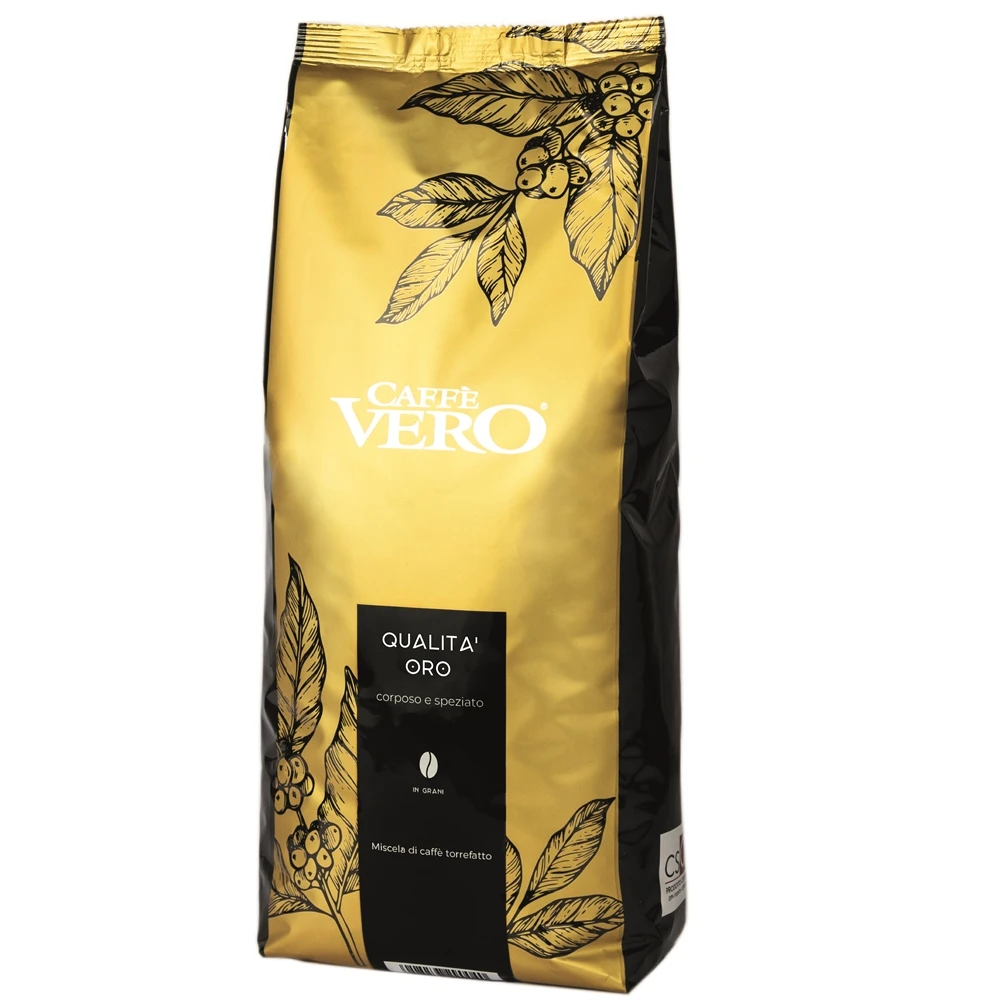 Qualita Oro Blend 1kg bag - Made in Italy - 40/60% Arabica/Robusta - Roasted Coffee Beans