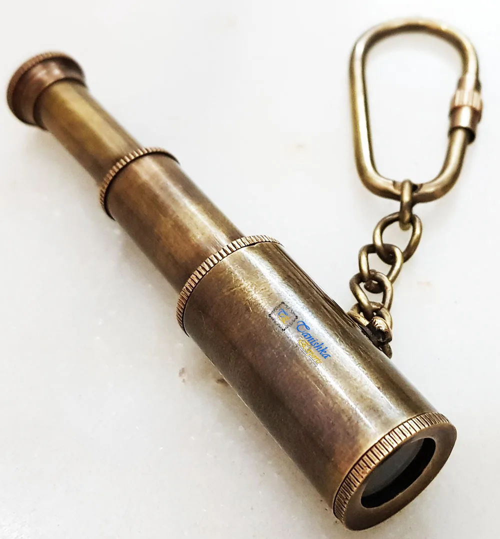 Nautical Telescope Keychain Monocular Brass Antique Finished Assorted Usable Keyring Metal Crafts Baptism Gift Christmas gift