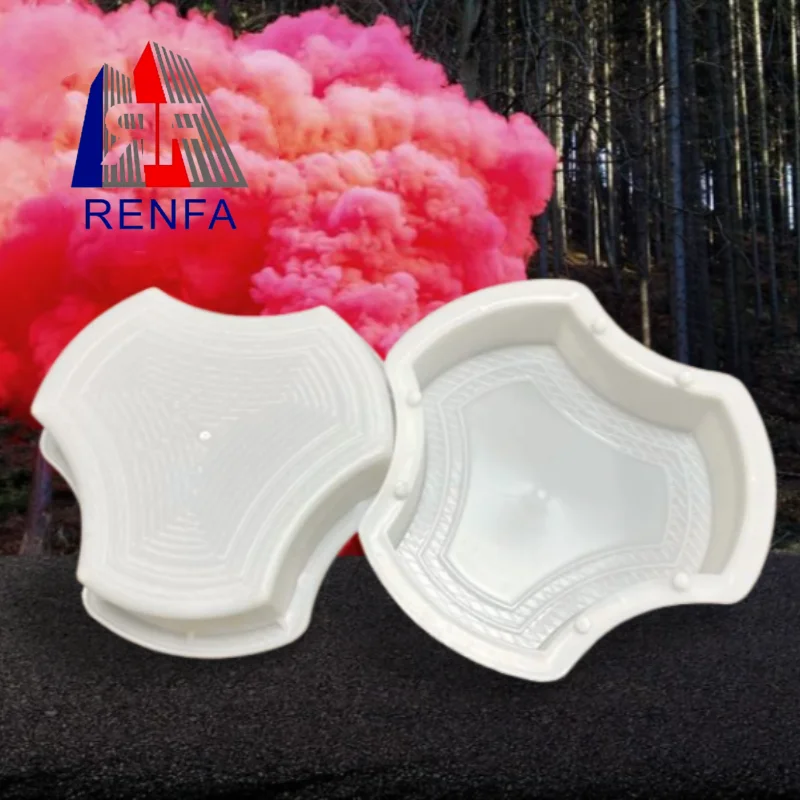 Hotsale White Outdoor Road Paving Plastic Floor Brick Tile Cement Concrete Mould Model Customization Available Zigzag Shape Mold