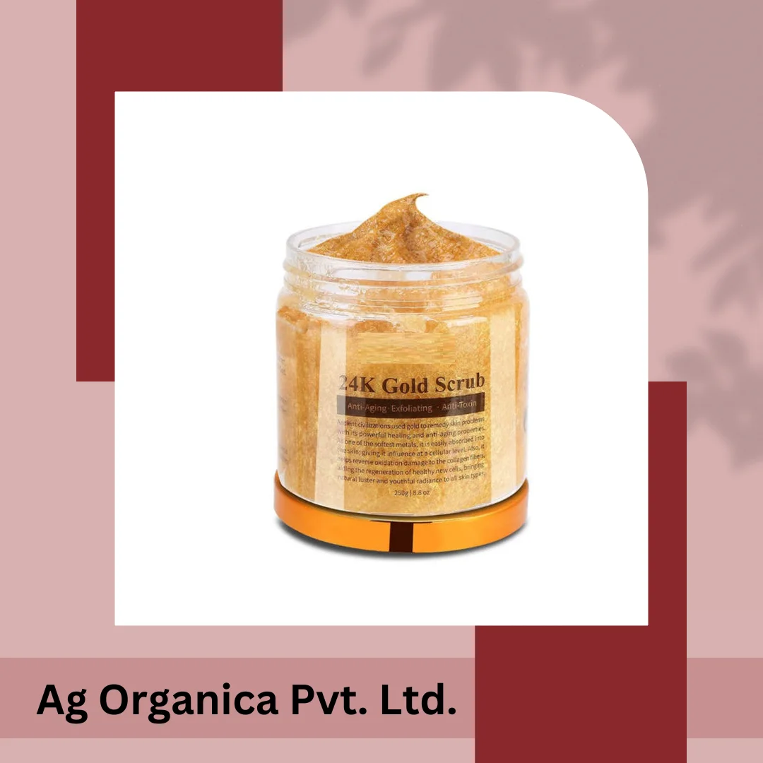 Premium Quality Natural Shimmering Cleansing Skin Organic Face And Body Exfoliating 24K Gold Body Scrub available in bulk