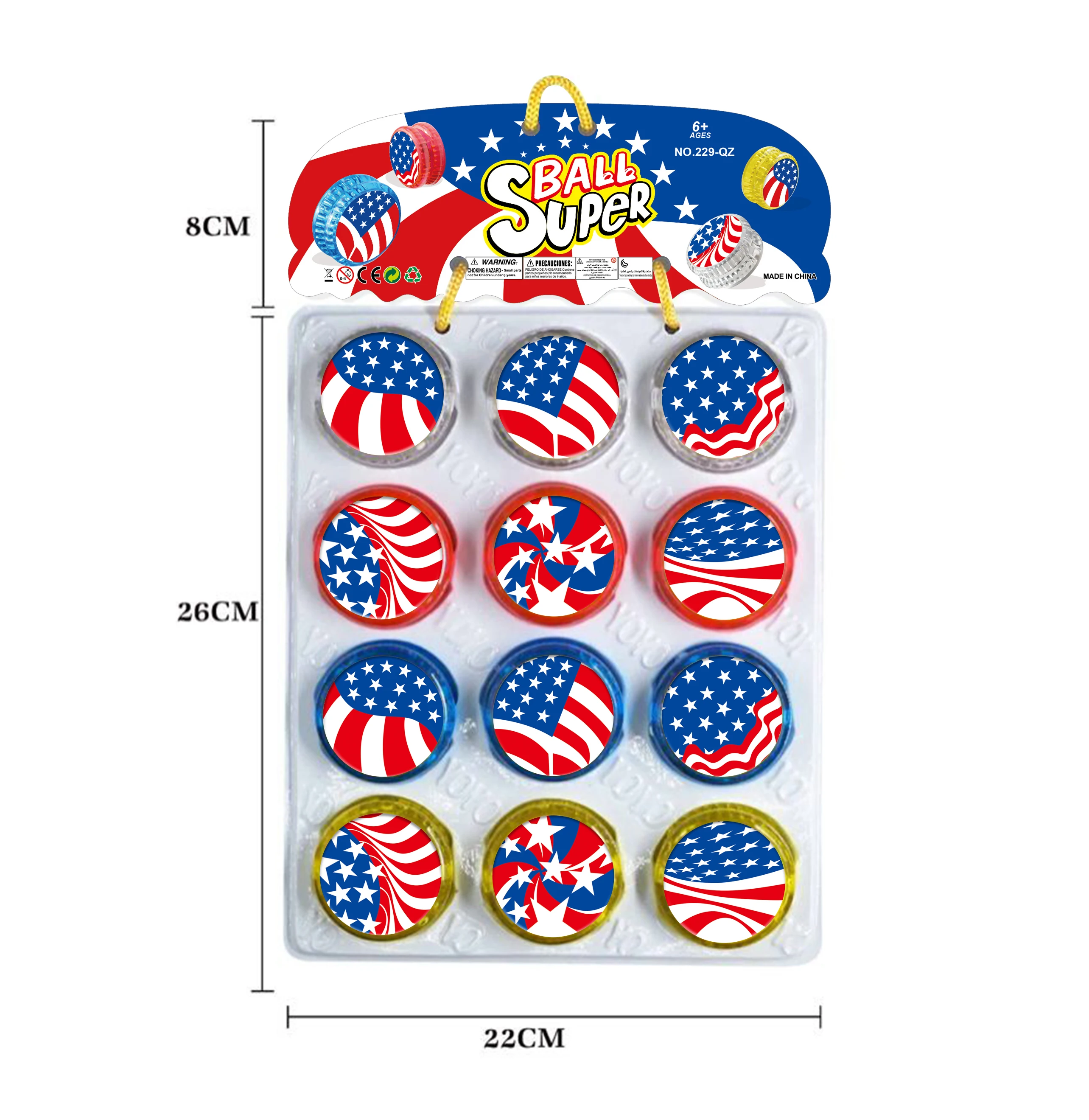 Factory Direct Custom Logo 1A Yoyo balls Light Flashing Educational Beginners Toys For Kids