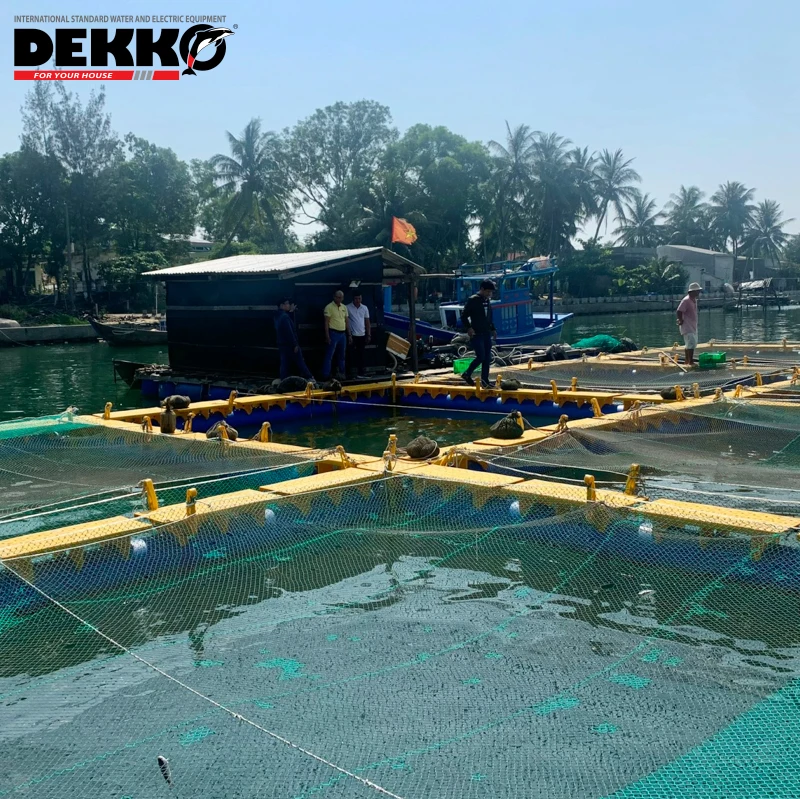 DEKKO Hdpe трубы сельскохозяйственное оборудование индивидуальный вьетнамский поставщик квадратная клетка для рыбы одиночная плавающая ферма высокая