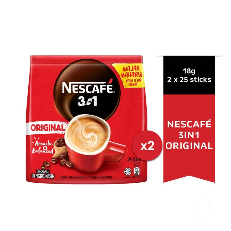 Оптовая цена Nes cafe оригинальный микс 3 в 1 растворимый кофе (24 палочки)