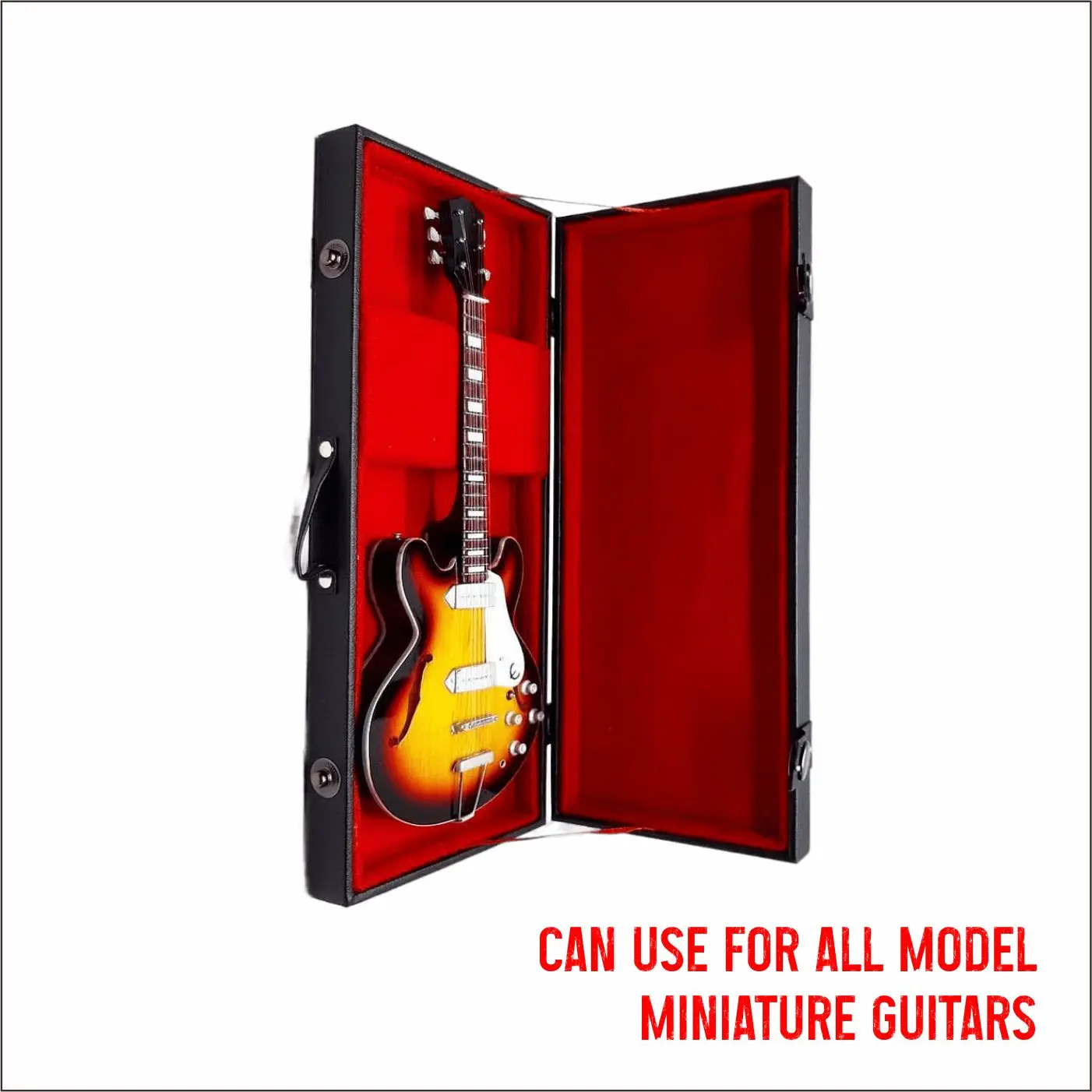 Miniature Hardcase Rectangle For All model Miniature Guitars Exclusive 25 cm