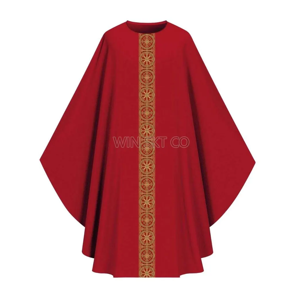 Church Priest Chasuble Embroidered Vestments For Sale Hot Sale Embroidery Chasuble