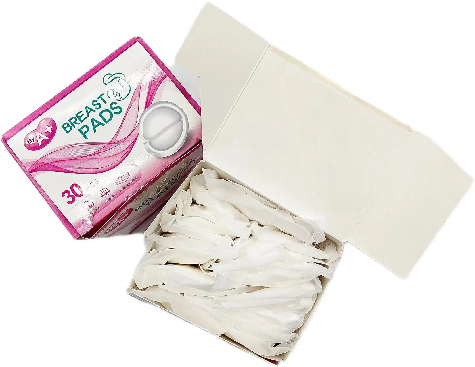 120*125mm Customized Size Branded Packaging Disposable Breast Nursing Pads Breastfeeding Pads Absorbing Milk Pads