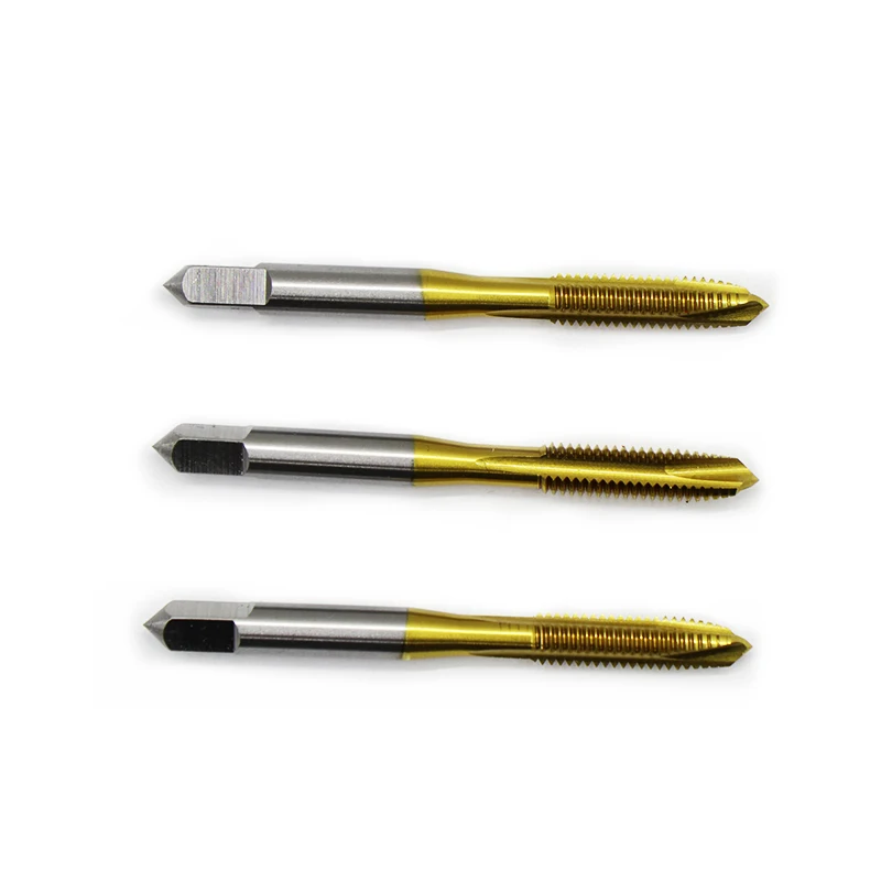 JIS  machine tap HSSE M35 Spiral Pointed  TiN Coating metal cutter cnc Machine Taps thread cutting tool M3-M10