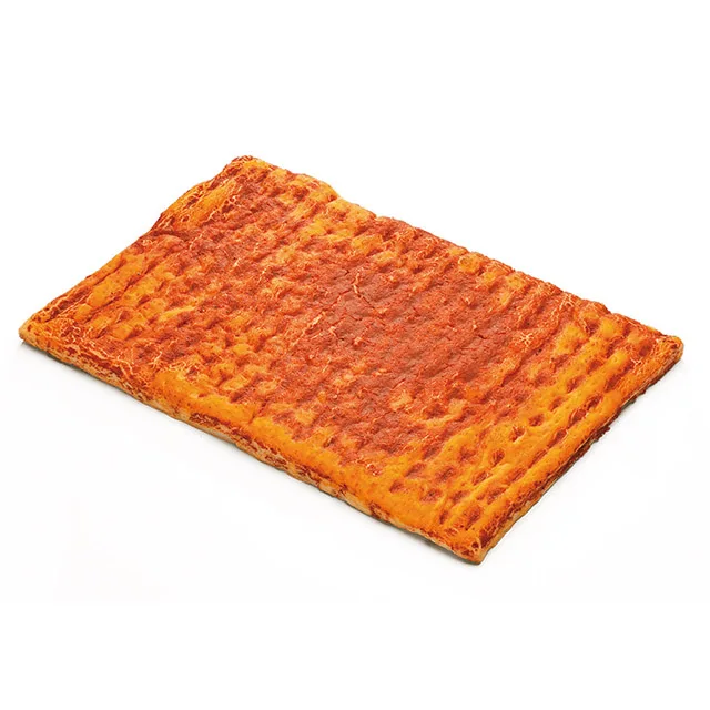 High quality Italian Rectangular Frozen Red Pizza Base 60x40cm 1450g precooked natural yeast Extra Virgin Olive Oil