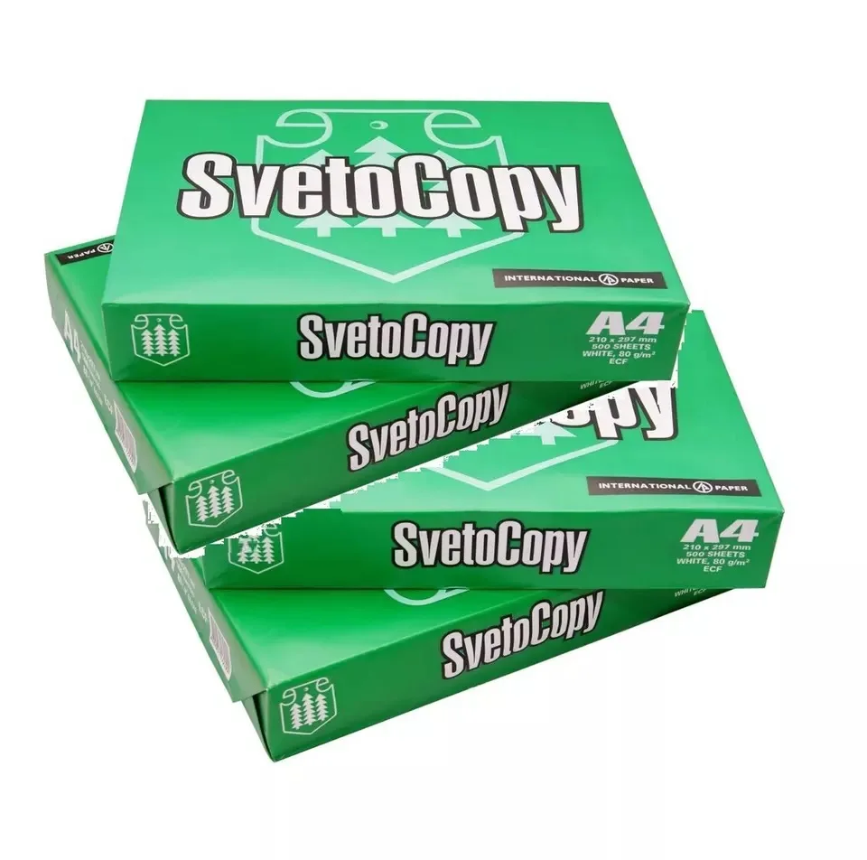 Professional factory Paper Supplier of Sveto Copy Paper 75gsm 80gsm Copier Paper for sale