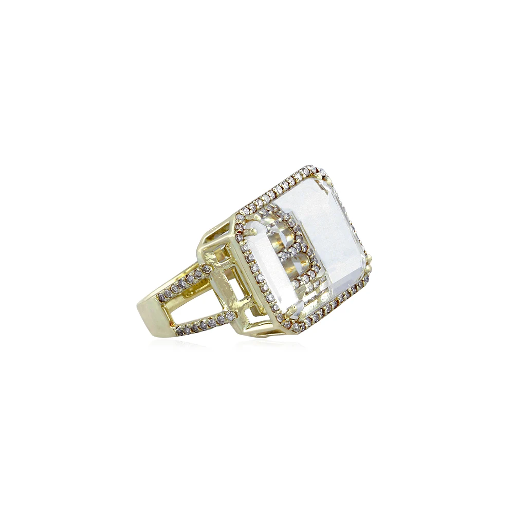 Solid 14k Yellow Gold Natural Pave Diamond Initial B Customize Alphabet Ring Crystal Jewelry Wholesale US-9