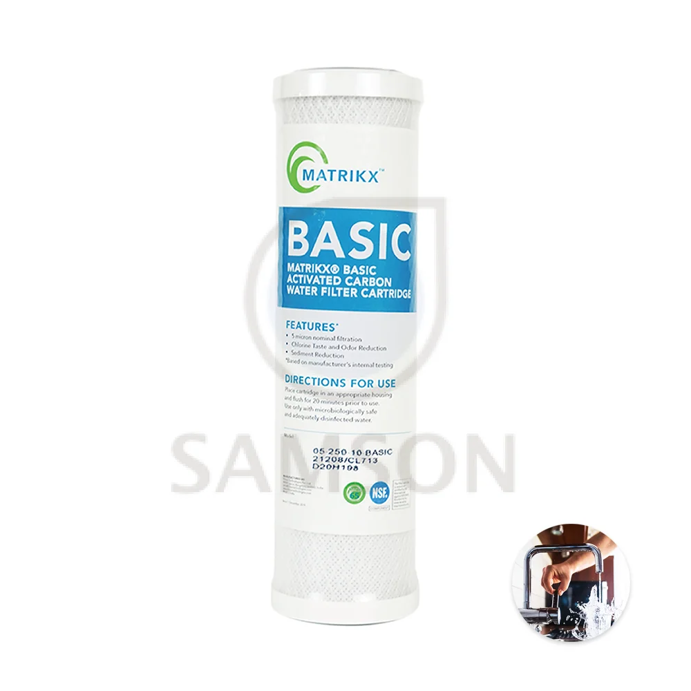 Amazon Hot Sale 100% Coconut Shell Activated Carbon Block CTO NSF Filter for Household Under-Sink Water Purification