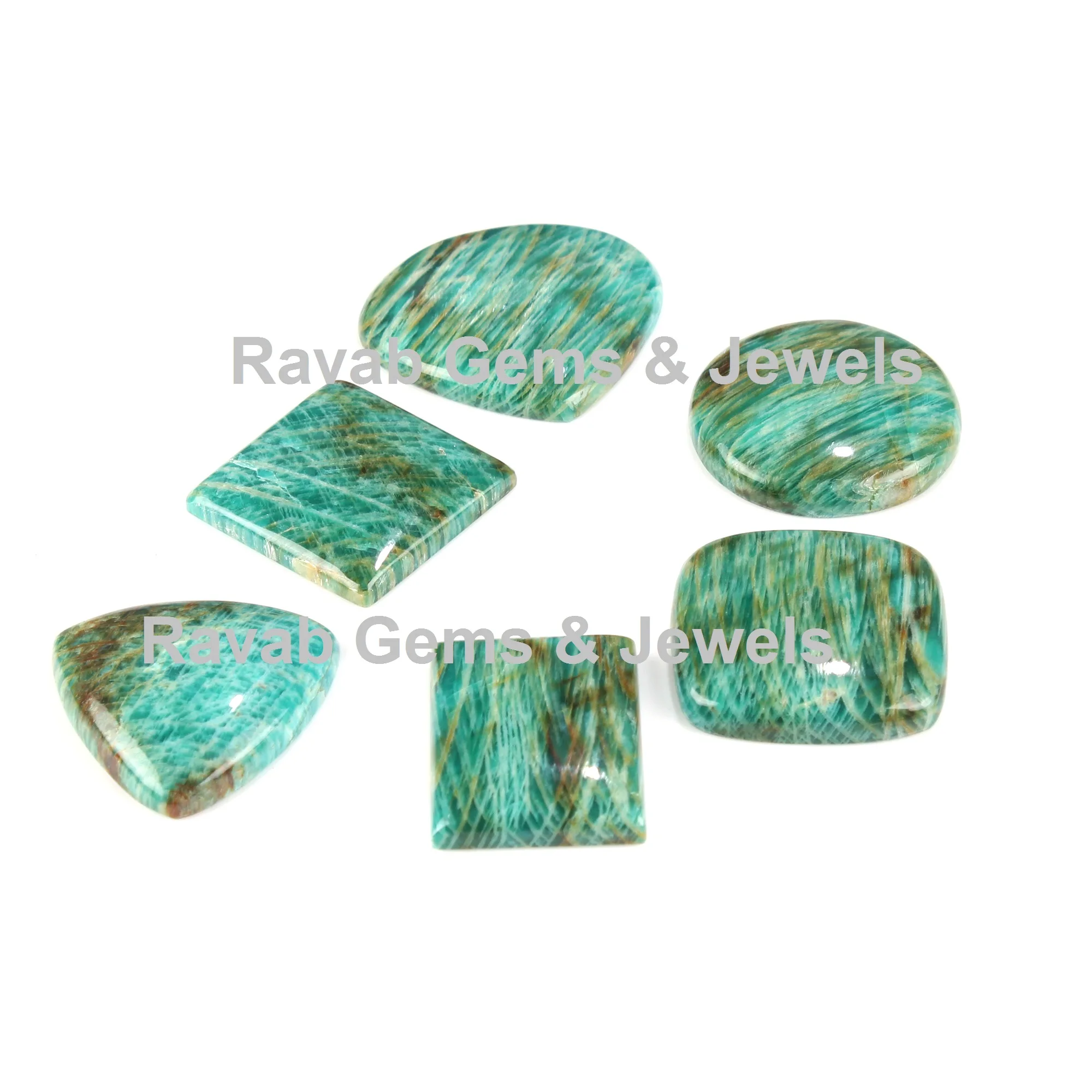 Top Quality Natural Green Amazonite Loose Gemstone Jewelry Making Mix Size and Shape Lot Cabochon Affordable Price Wholesaler